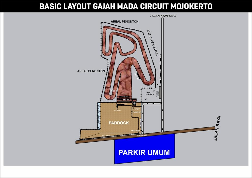 Inilah Basic Layout Sirkuit yang Jadi Lokasi Kejurnas GTX-MX Kasal Cup JC Supertrack 2023