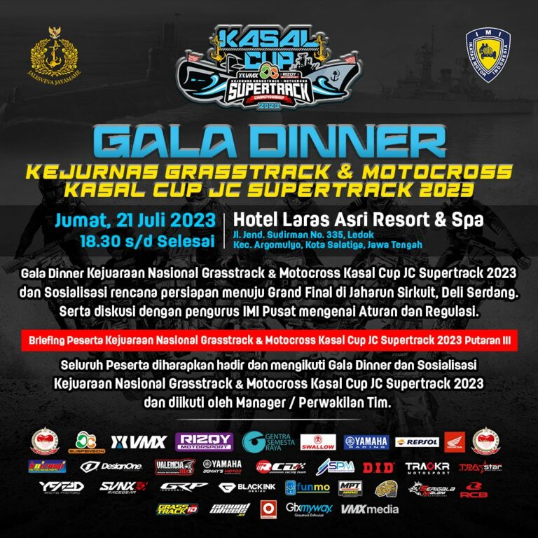 Hadirilah! Gala Dinner dan Sosialisasi Kasal Cup JC Supertrack 2023