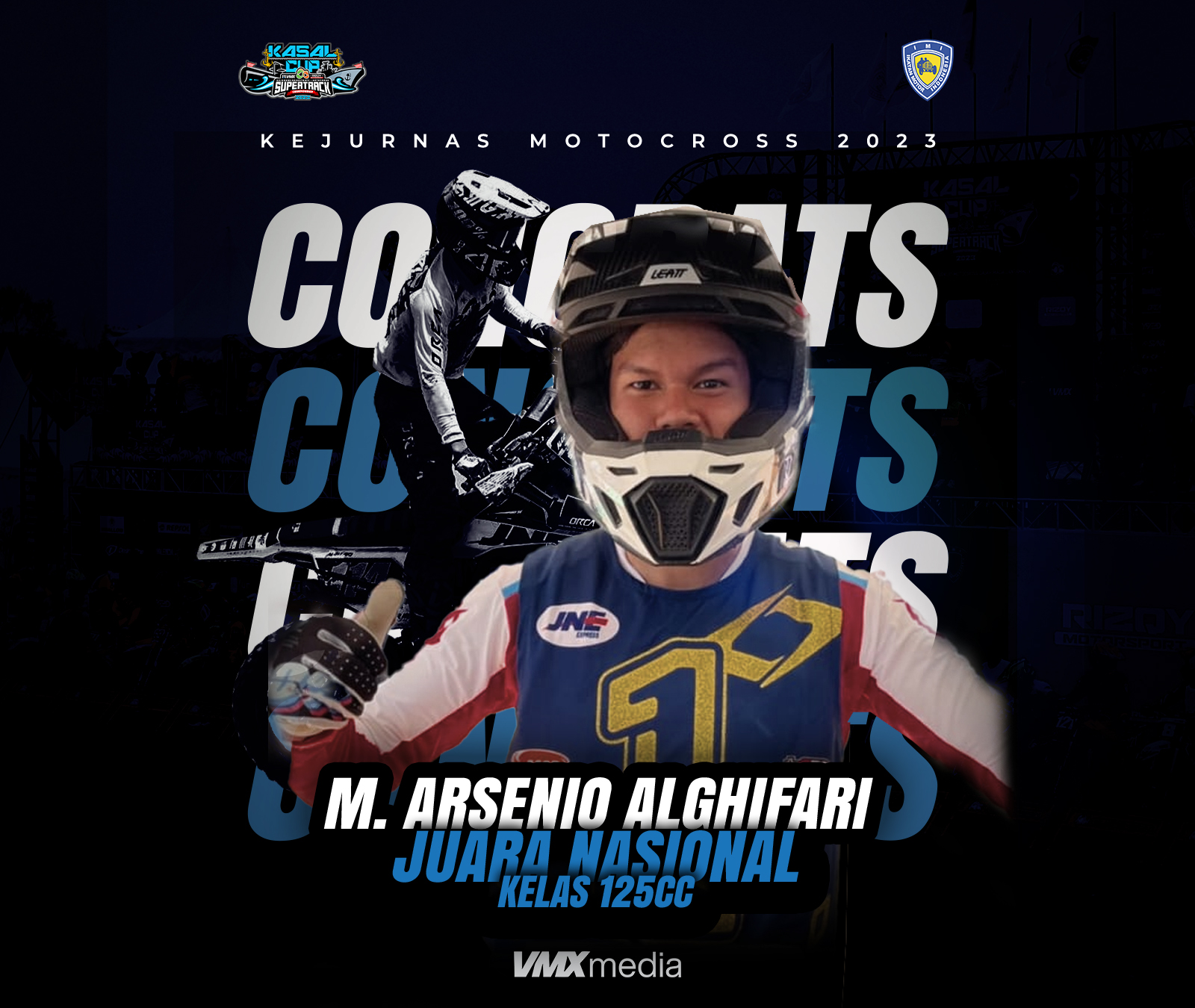 M. Arsenio Raih Juara Nasional MX 125cc Dua Tahun Berturut-Turut