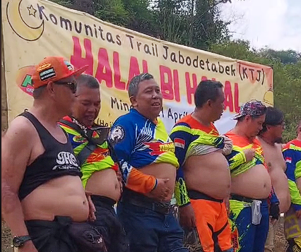 Halal Bihalal Komunitas Trail Jabodetabek Berlangsung Seru, Ada “Kompetisi” Siapa Perut Paling Buncit!