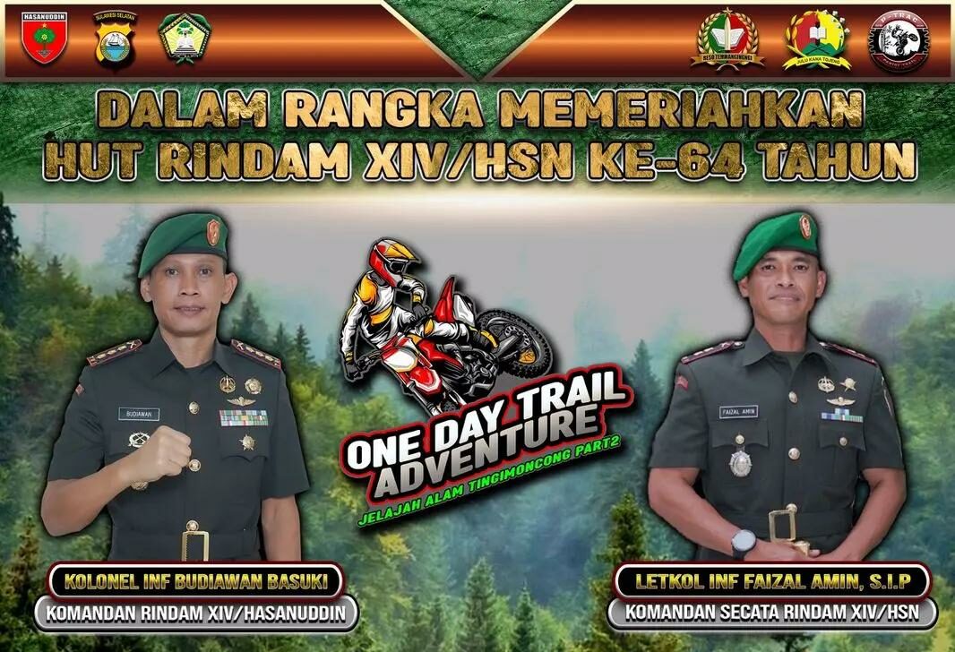 Mau Dapetin Honda CRF? Ikut Aja Event One Day Trail Adventure HUT Rindam XIV/Hasanuddin di Gowa Sulsel