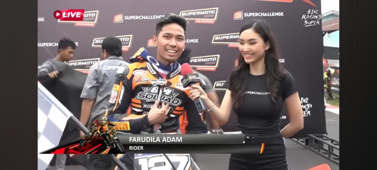 Mental Juara! Meski Cedera, Farudila Adam Kuasai Trail 180 Open Superchallenge Supermoto Race Seri Kejurnas Tasikmalaya