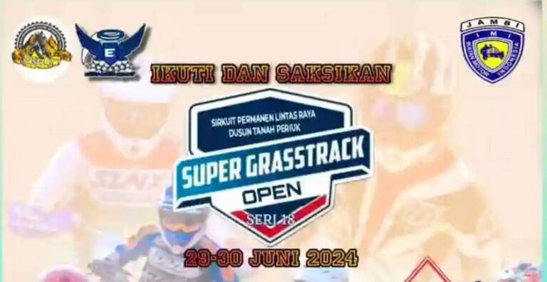 Sirkuit Permanen Lintas Raya Jadi Tuan Rumah Super Grasstrack Open Sering 18 Jambi, Total Hadiah Rp65 Juta