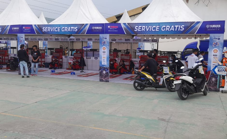 Tenda Service Gratis Motor Yamaha Diserbu, Pengunjung: Yamaha Manjakan Konsumen