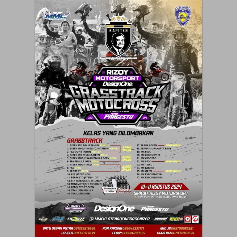 Ikuti GTX-MX Championship 2024 di Sirkuit Rizky Motorsport Klaten, Berhadiah Puluhan Juta Rupiah dan Sepeda Motor