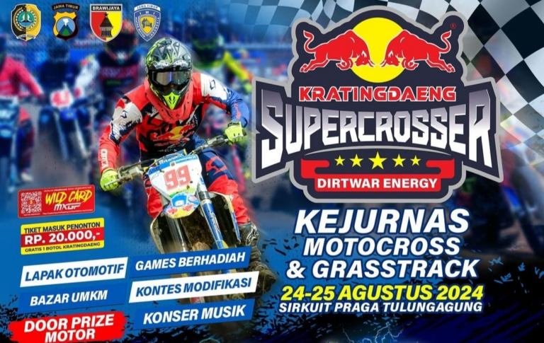 Batal di Kediri, Seri 2 Kejurnas Motocross “Kratingdaeng Supercrosser” 2024 Pindah ke Sirkuit Praga Tulungagung