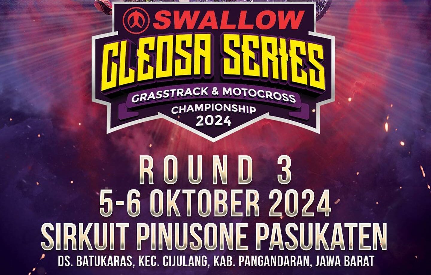 Perdana Sambangi Jawa Barat, Ajang Grasstrack-Motocross Cleosa Series Seri 3 akan Hadir di Pangandaran