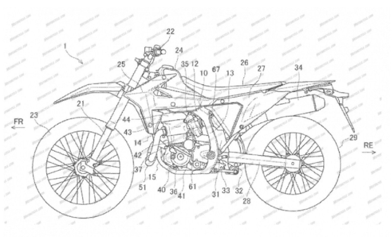 Inilah Gambar Paten Suzuki DR-Z400 Terbaru, Dipersiapkan untuk Menantang Kawasaki KLX