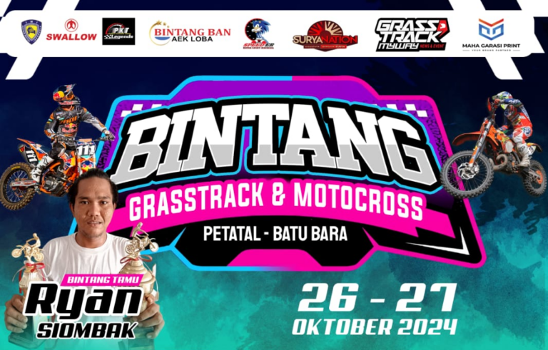 Catat Tanggalnya! Bintang Grasstrack & Motocross 2024 Kembali Hadir di Batu Bara Akhir Bulan Ini