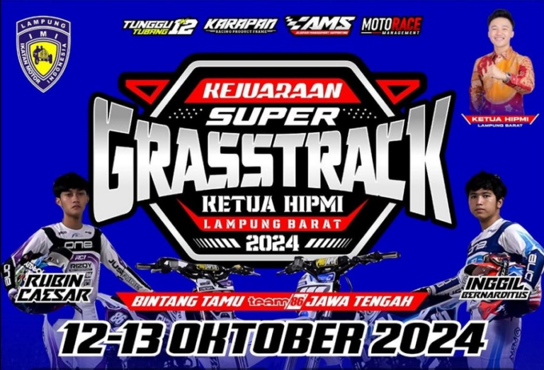 Rubin Caesar dan Inggil Bernarditus akan Ramaikan Kejuaraan Super Grasstrack Ketua HIPMI Lampung Barat 2024