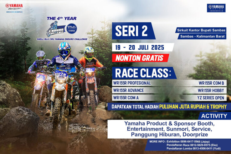 Siapkan Fisik dan Motormu…Yamaha Enduro Challenge Seri Kedua 2025 Akan Digelar pada 19-20 Juli di Sirkuit Kantor Bupati Sambas, Kalbar