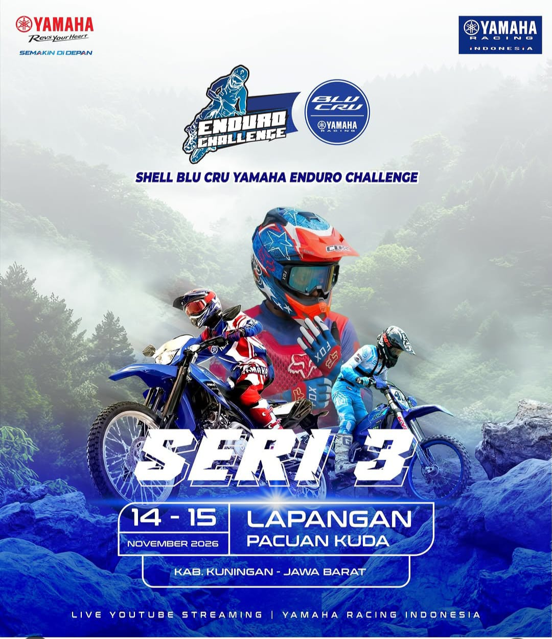Kuningan Memanggil! Yamaha Enduro Challenge Seri Terakhir 2026 Akan Digelar 14-15 November Mendatang